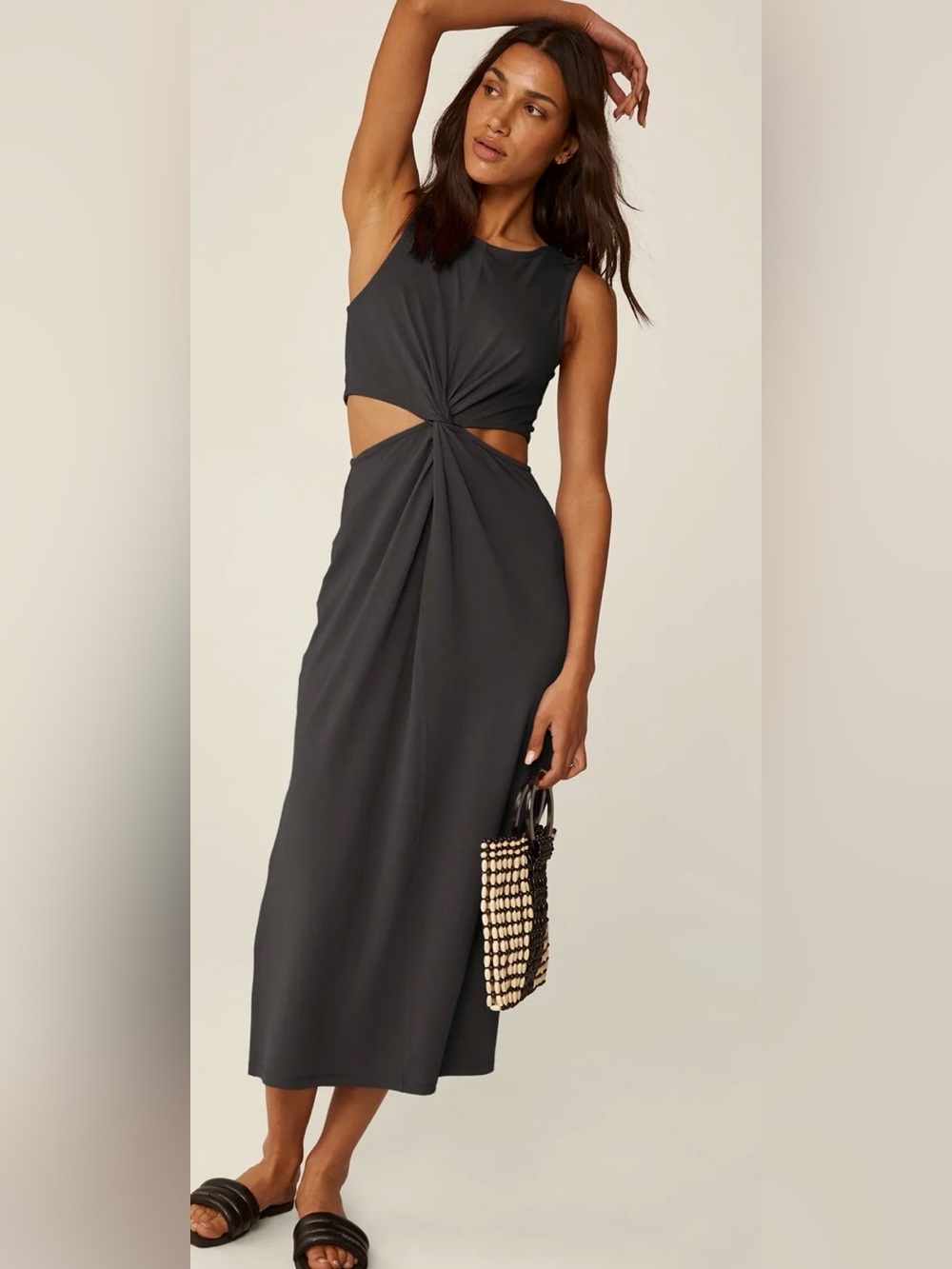 Beyond Yoga Around The World Front Twist Dress L